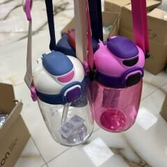 D70-Tritan Pipetli/Pipetsiz  Çift İçim Matara 550 ml