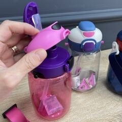 D70-Tritan Pipetli/Pipetsiz  Çift İçim Matara 550 ml