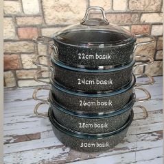 Falez Blackline 24cm Basık Tencere