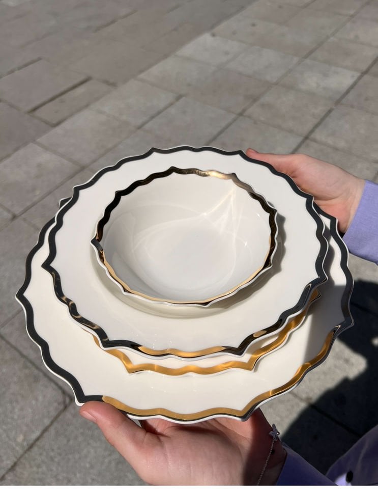 Gold Kenar 24 Parça Yemek Takımı (El-101