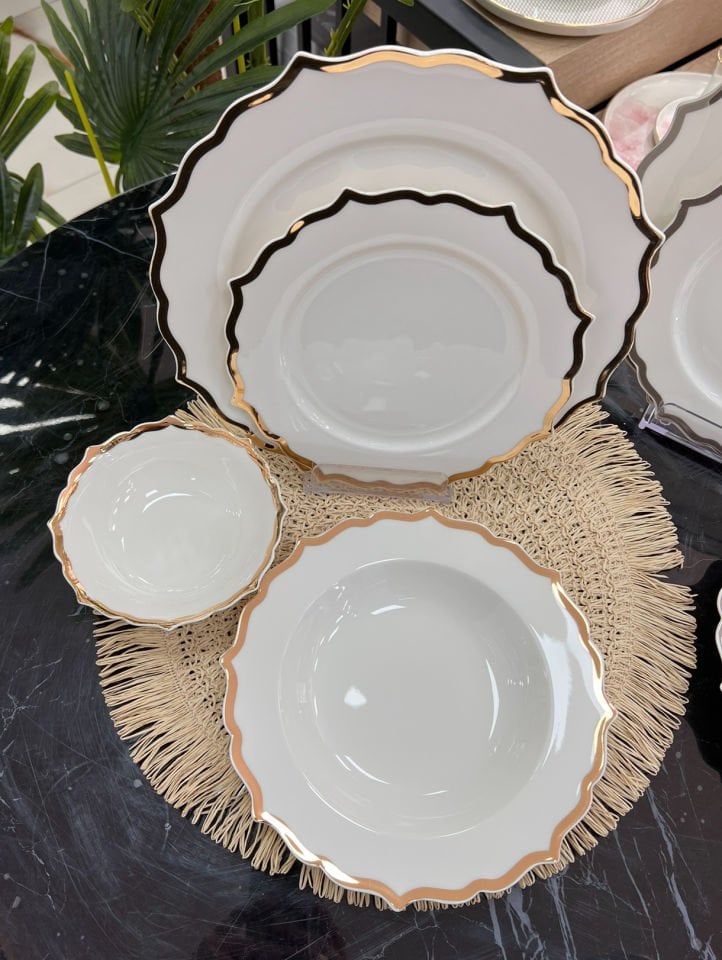 Gold Kenar 24 Parça Yemek Takımı (El-101