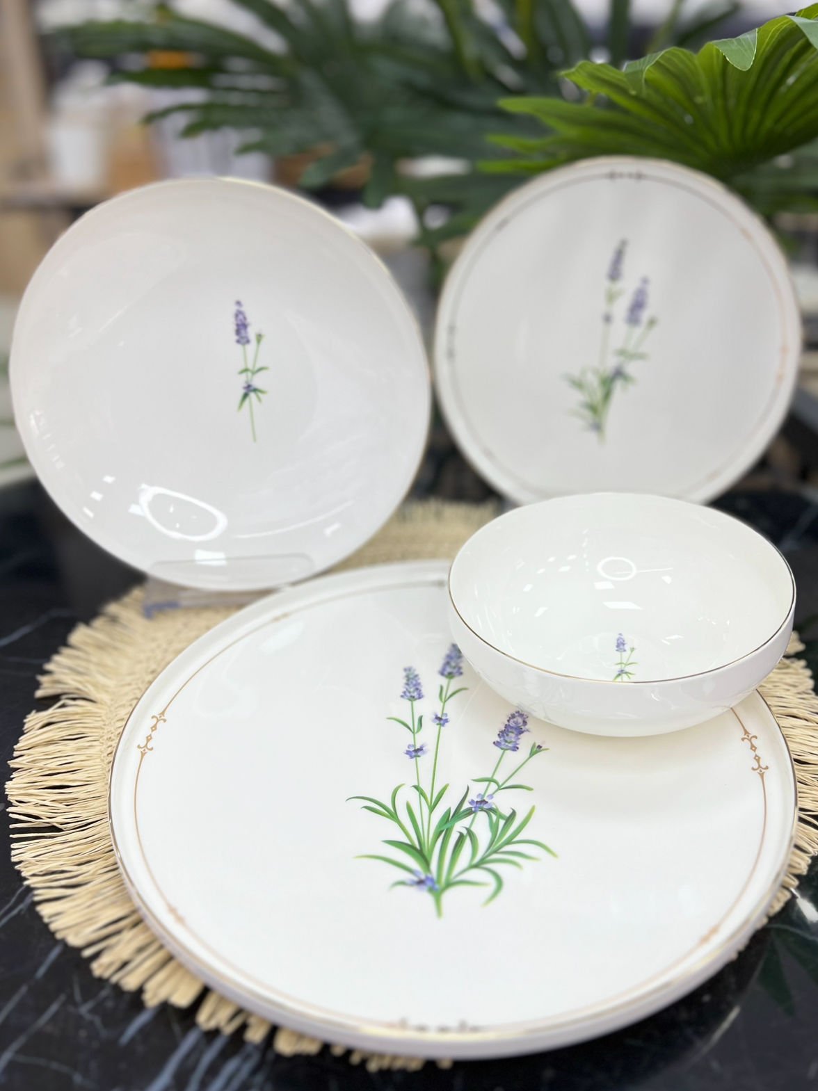 24 Parça Lavanta Desen Yemek Tkm (mien156)