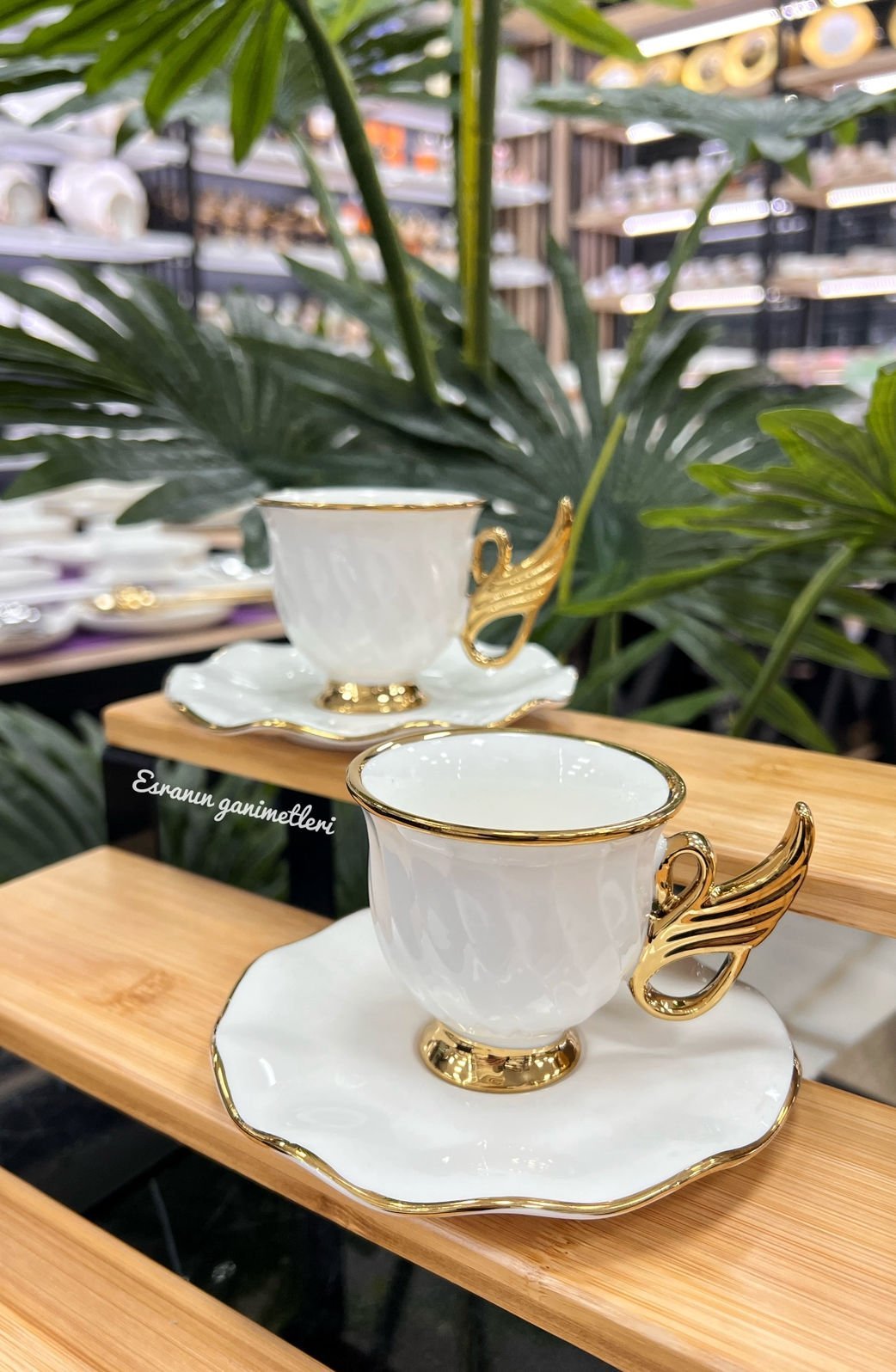6 Kişilik Fincan Takımı Gold Jade