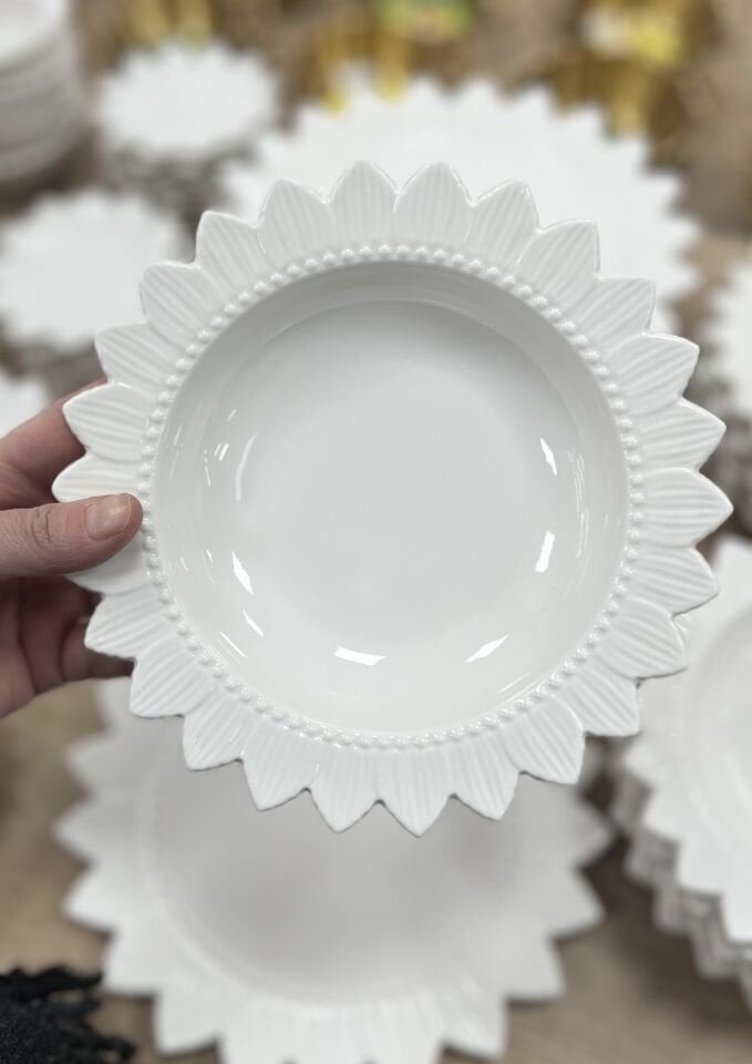 PORSELEN YEMEK TABAK 6 ADET (güneş)