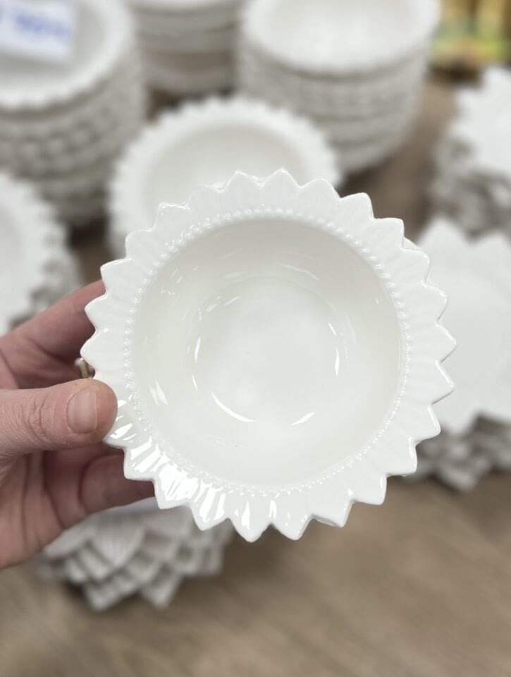 PORSELEN ÇEREZ TABAK 6 ADET (güneş)