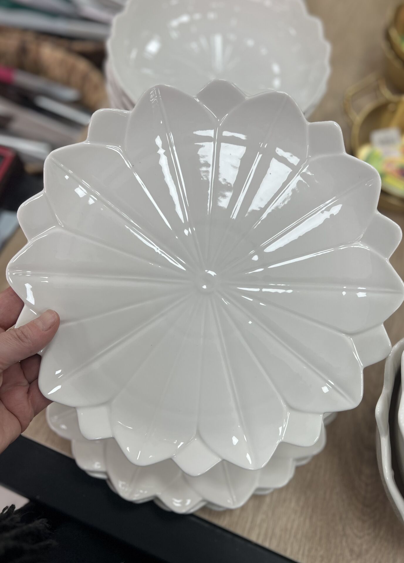 PORSELEN PAPATYA 25cm SERVİS TABAĞI 6ADET