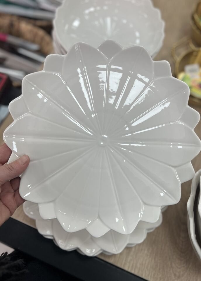 PORSELEN PAPATYA 25cm SERVİS TABAĞI 6ADET