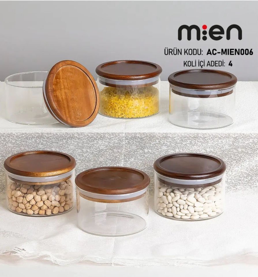 6 Adet Akasya Kapak Borasilikat Cam 310ml