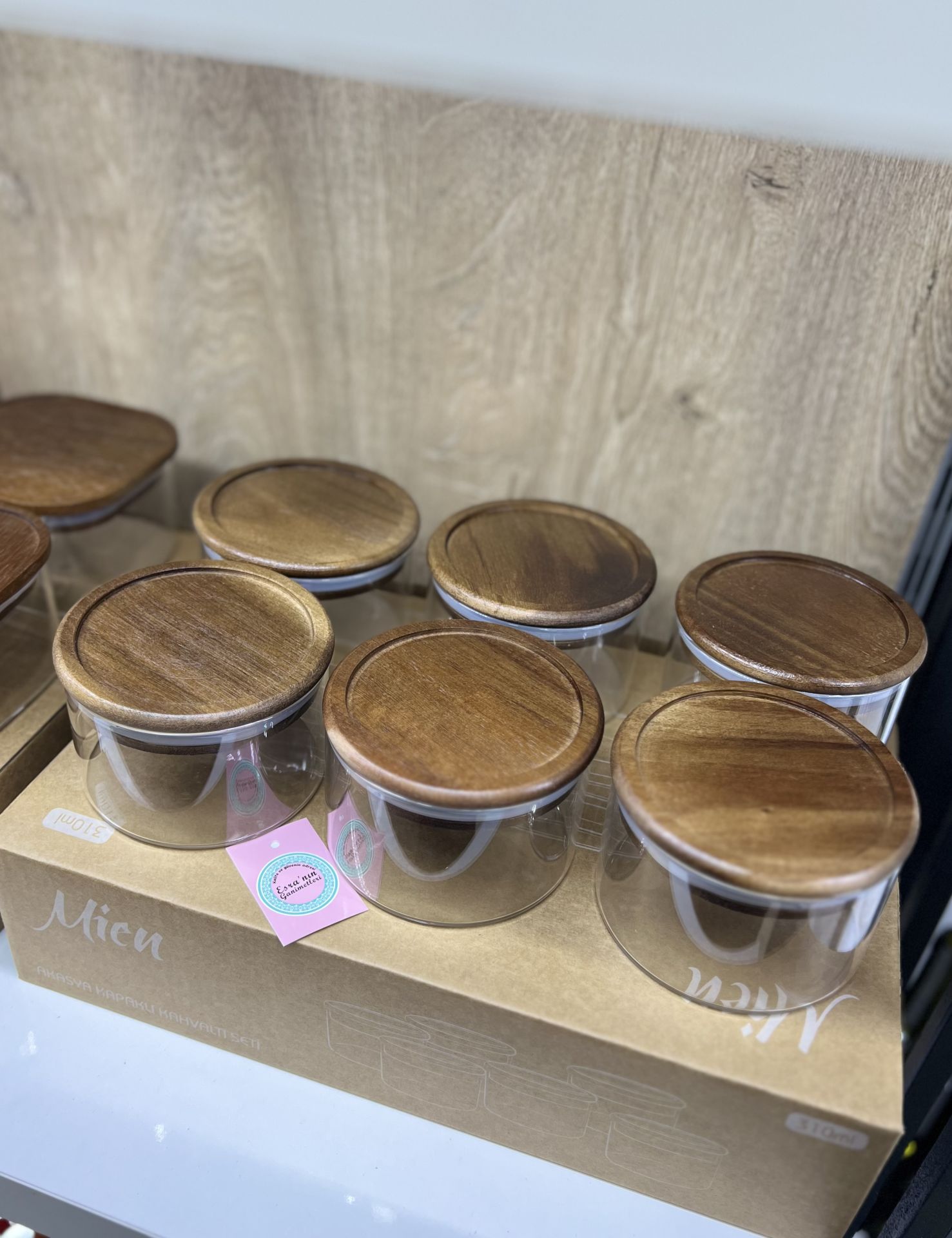 6 Adet Akasya Kapak Borasilikat Cam 310ml