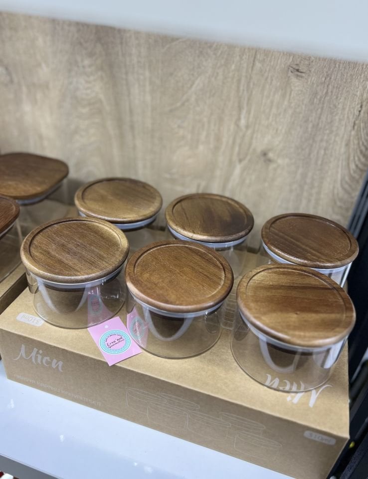 6 Adet Akasya Kapak Borasilikat Cam 310ml