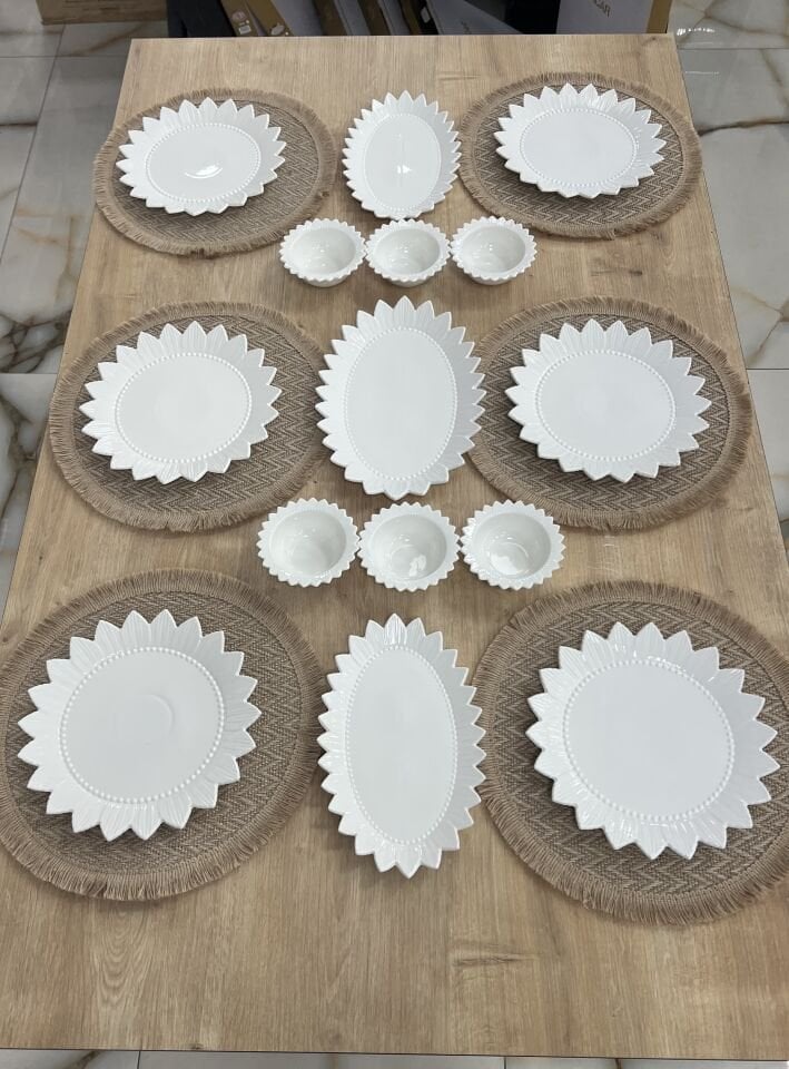 6 KİŞİLİK 15 PORSELEN PORSELEN KAHVALT TAKIMI