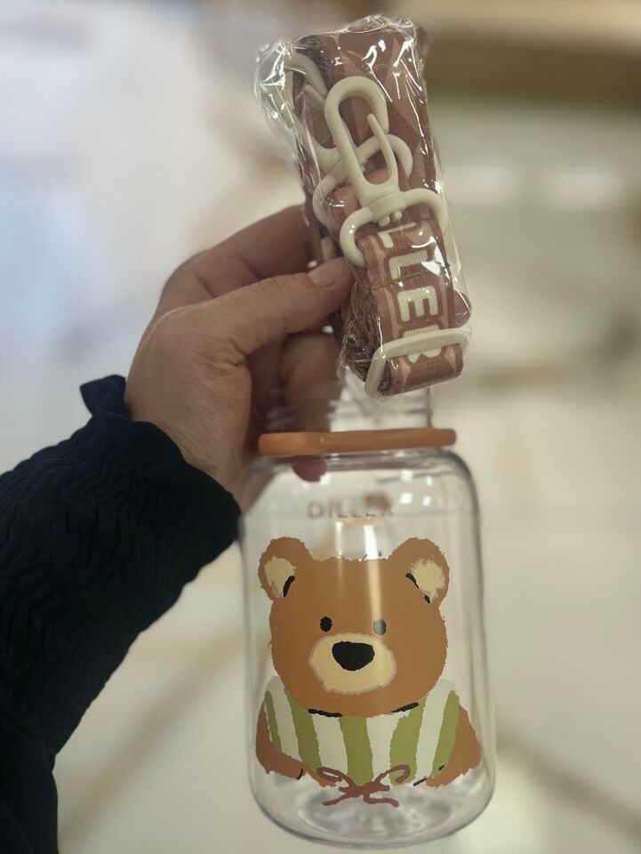 650 ML  ÇİFT İÇİMLİ ASKILI TRITAN MATARA (D2582)