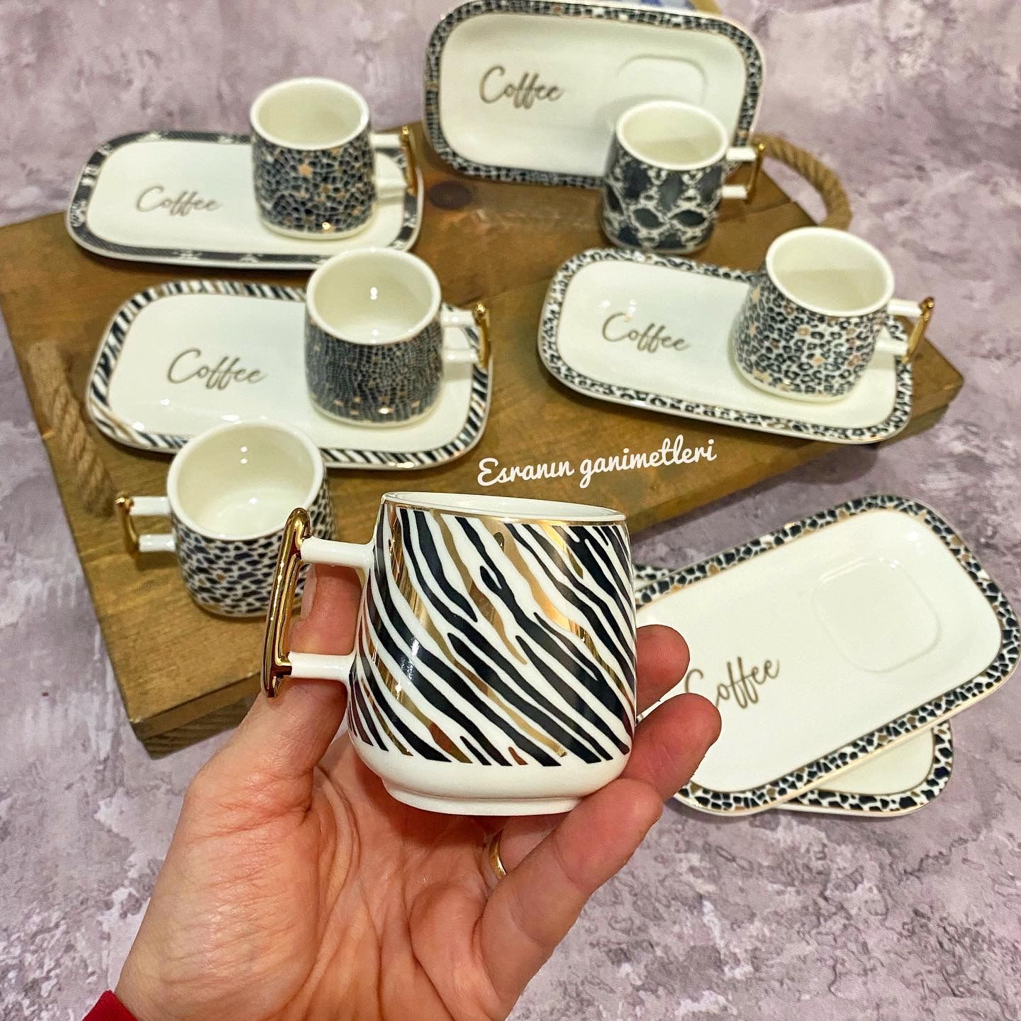 Acar Forest Coffe 6 Kişilik Fincan Takımı