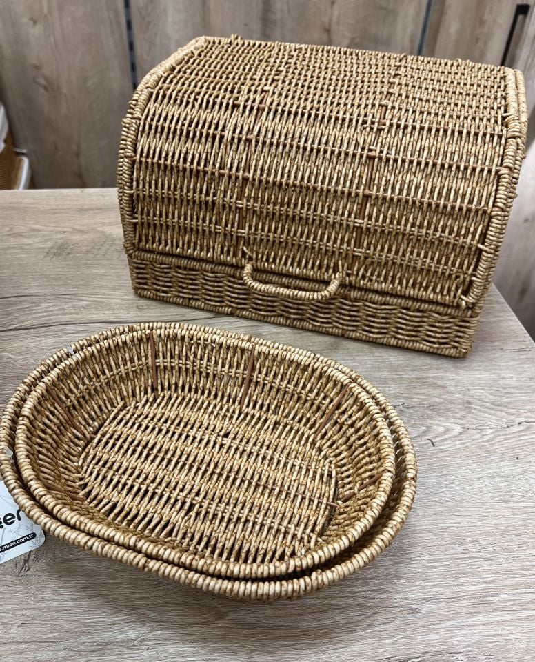 RATTAN EKMEKLİK (SEPET HEDİYELİ  (MIEN-1378)