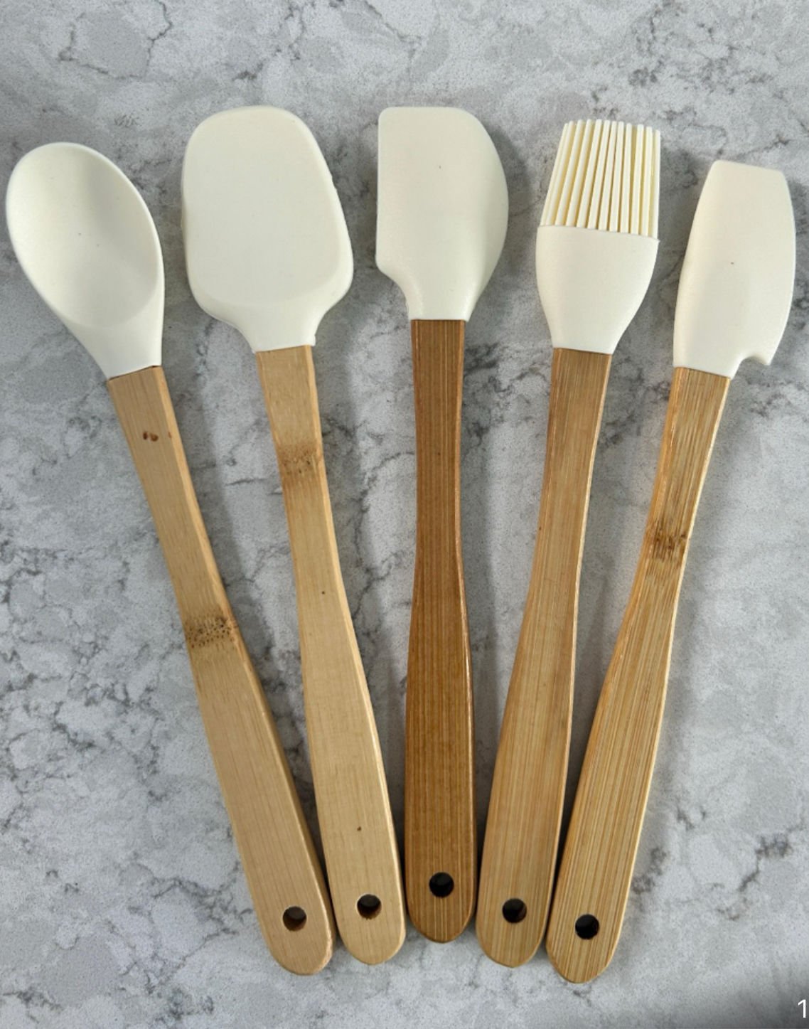 5Lİ MİNİ BAMBU SAPLI KREM SET