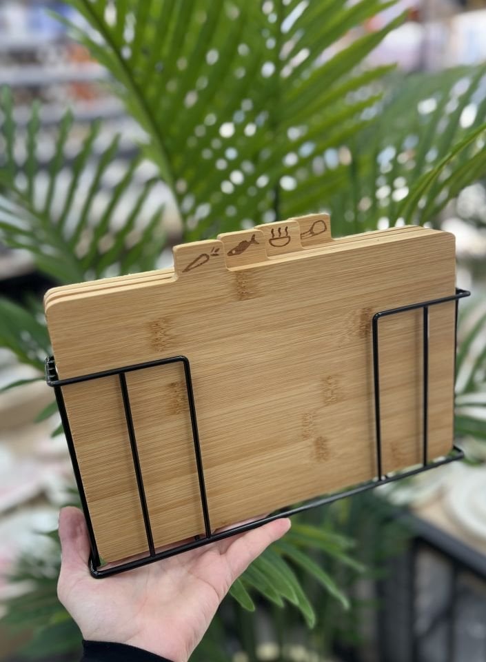 STANDLI BAMBU 4lü KESME TAHTA SET(7B11)