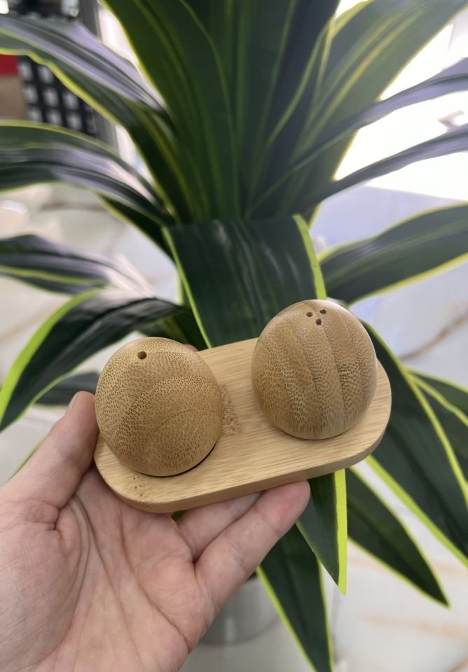 Bambu Yumurta Tuzluk Biberlik Set(7B21)