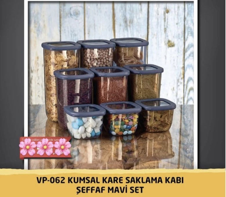 VP-062 Kumsal 9 lu Kare Saklama Kabı