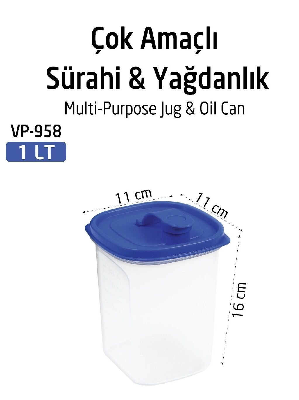 VP-958 1 LİTRE ÇOK AMAÇLI SÜRAHİ