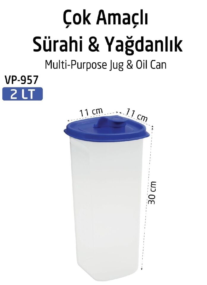 VP-957 2 LİTRE ÇOK AMAÇLI SÜRAHİ