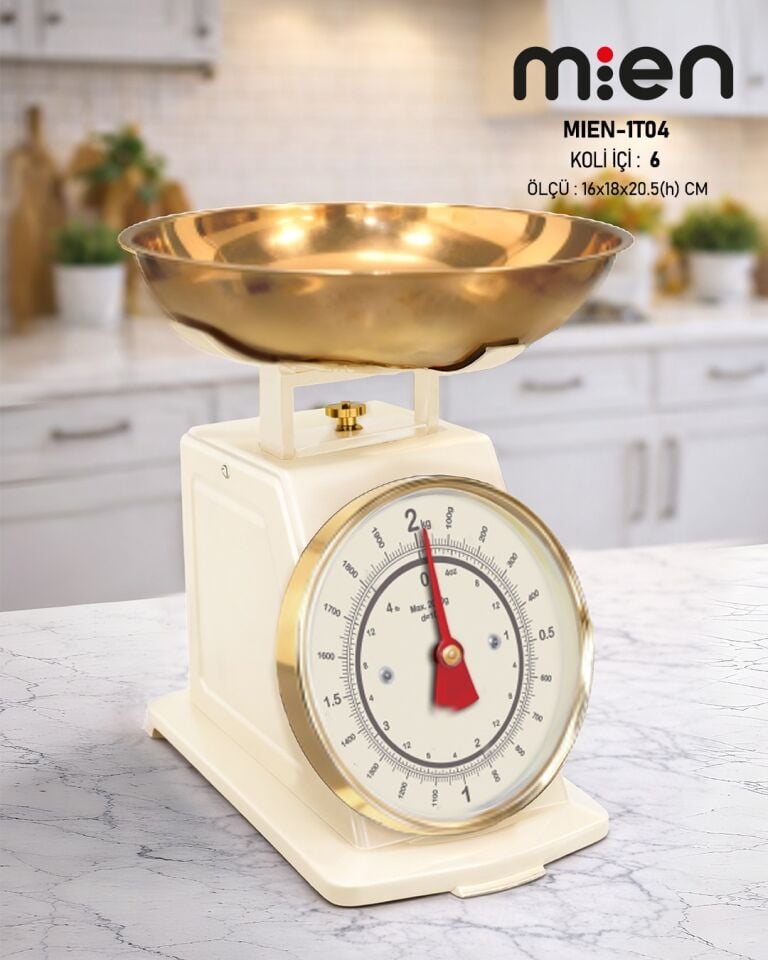 MIEN-1T04 MUTFAK TERAZİSİ (GOLD-KREM)