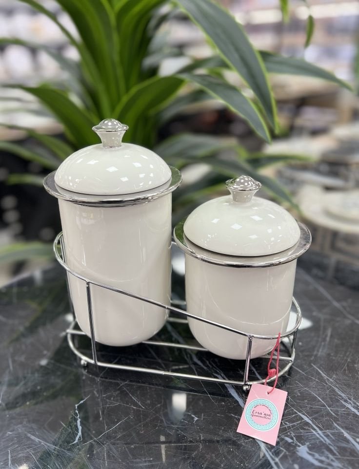 Tezgah üstü Lüks 2li Kavonoz (900ml-1200ml)